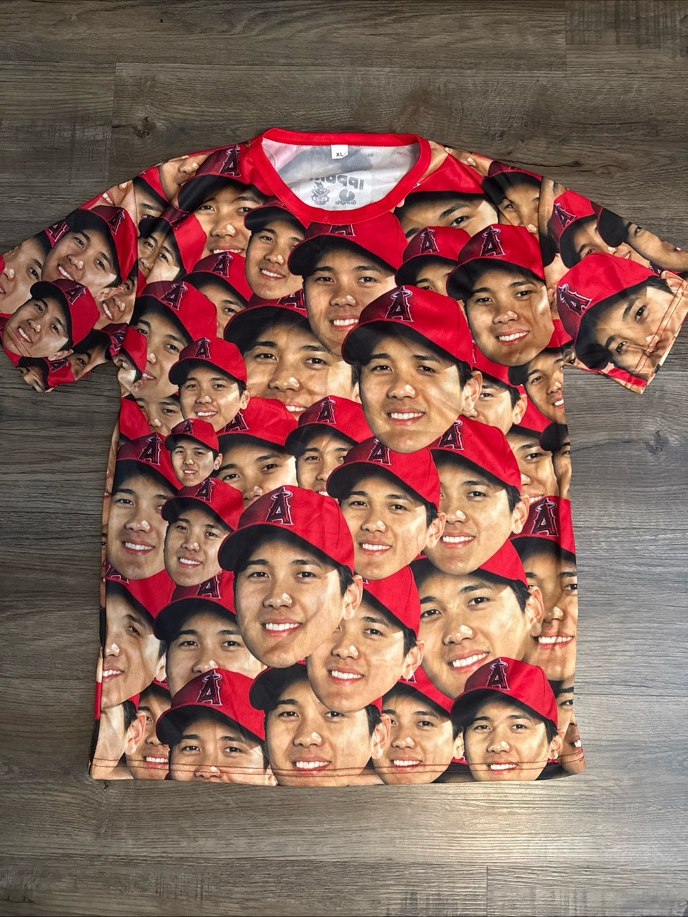 EUC Shohei Ohtani Face Print T-Shirt Los Angeles Angels Size XL